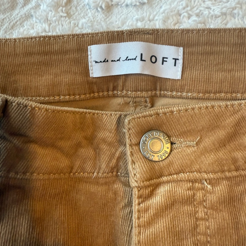 LOFT Woman’s Corduroy Brown Pants Size 10  EUC B15 - Picture 3 of 8